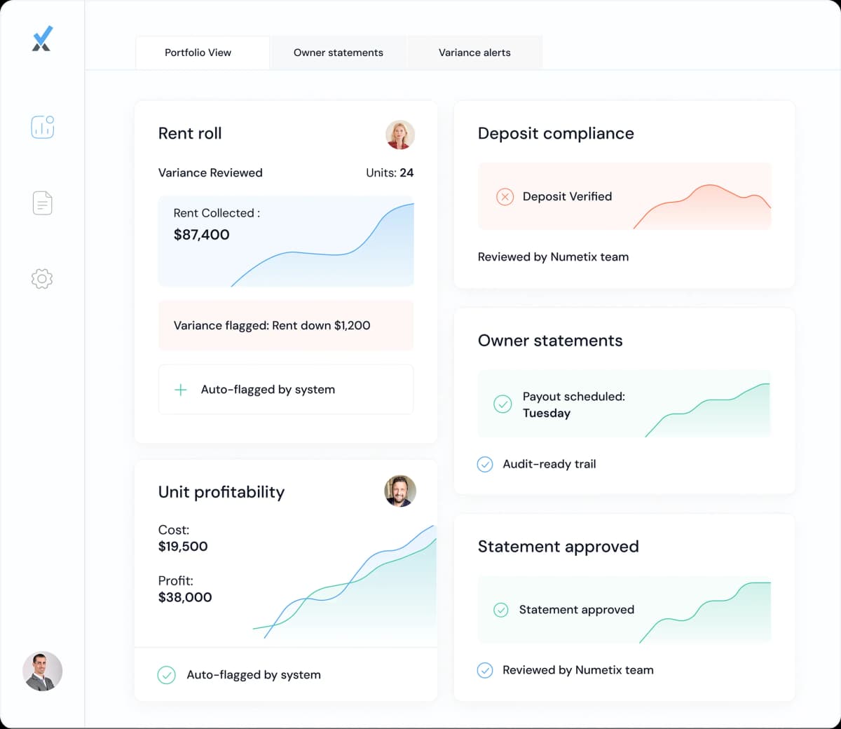 Team reviewing financial reports