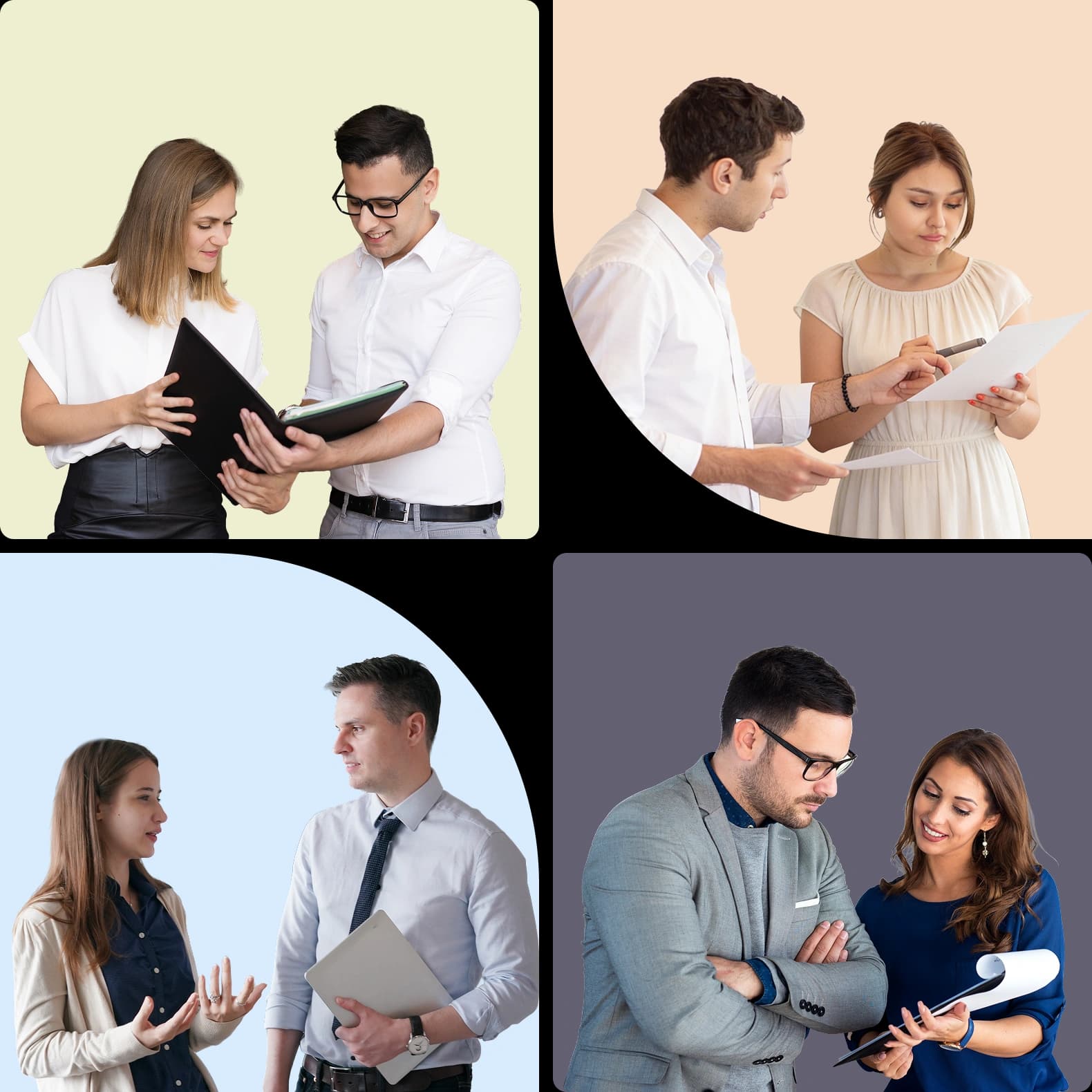 Property managers and finance professionals working