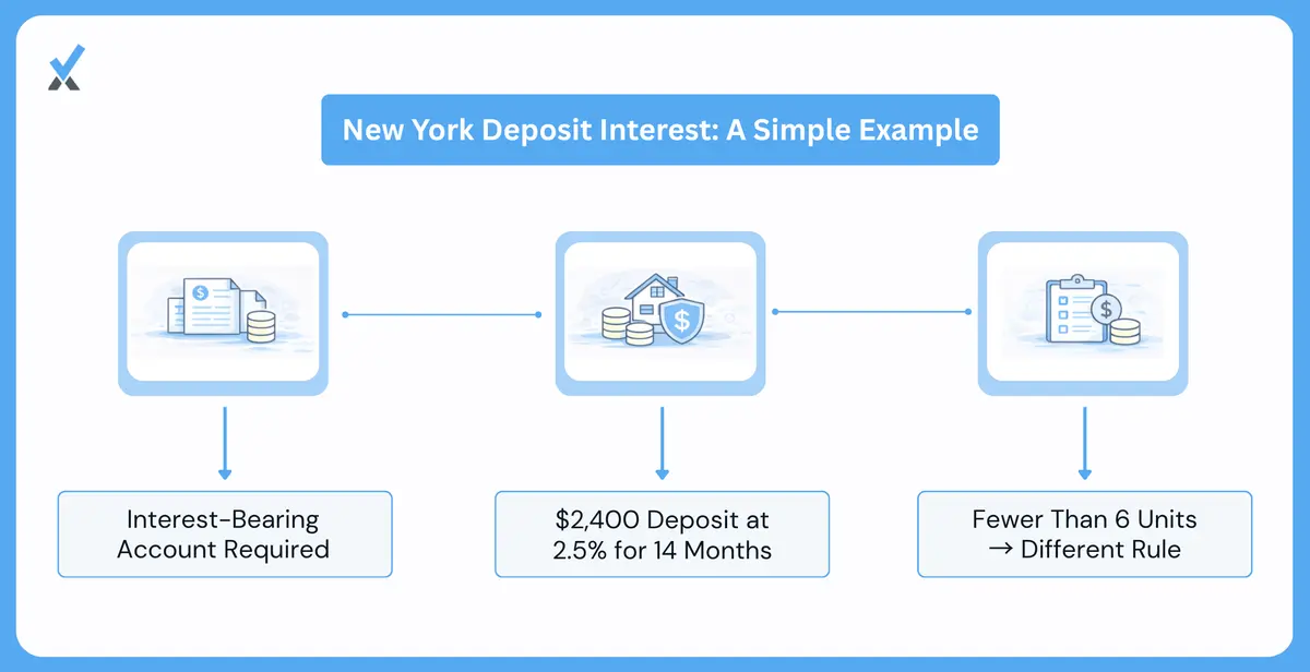 Worked Example New York, $2,400 Deposit, 14 Months, Building With 6+ Units