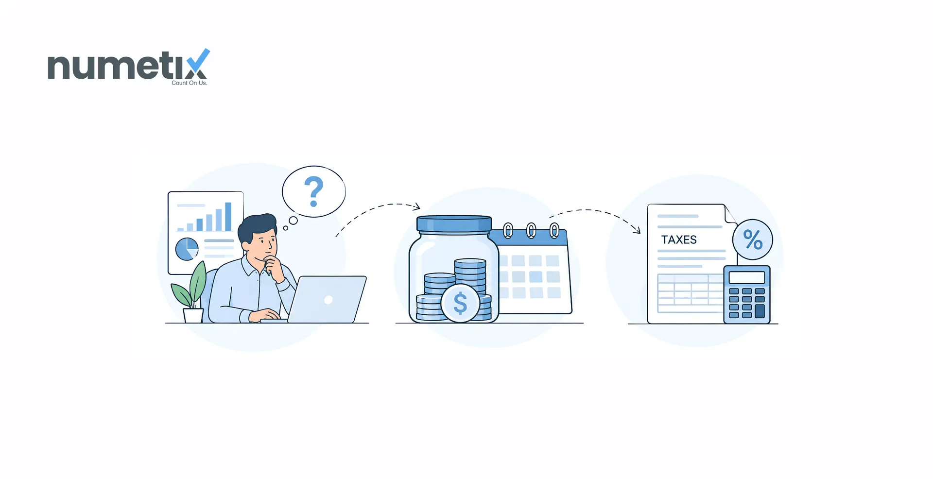 How much should a small business set aside for taxes each month?