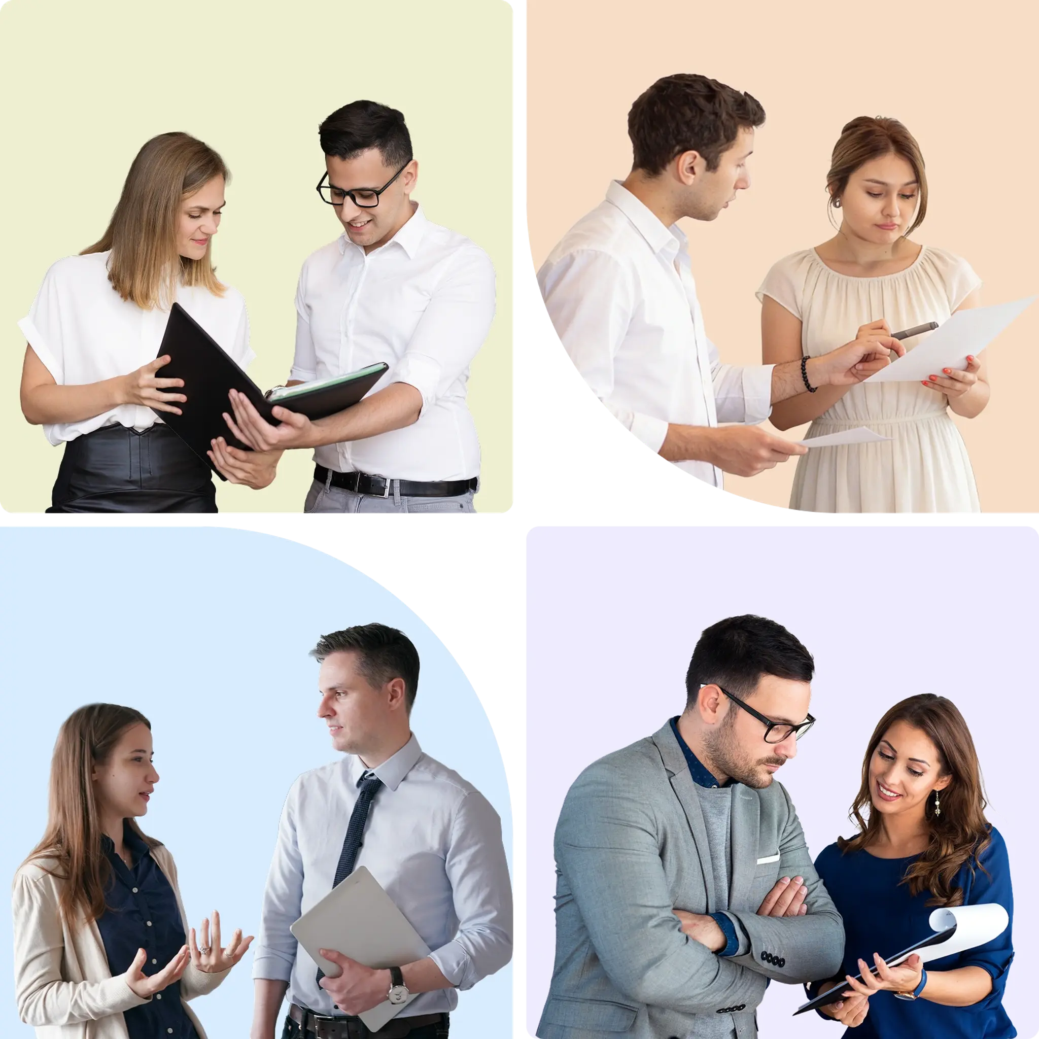 Property managers and finance professionals working